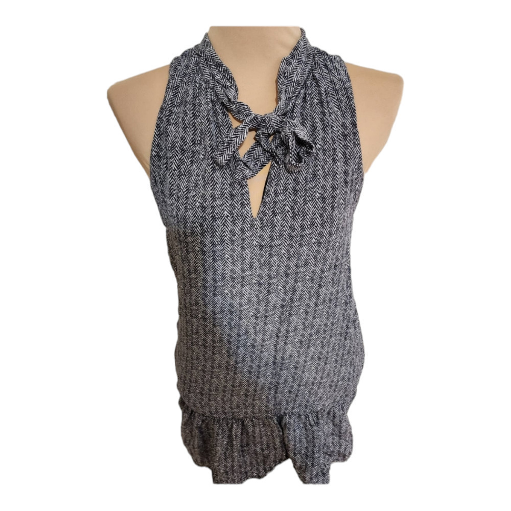 Joie Alecia Herringbone Ruffle Necktie Dress Size xs - Picture 2 of 7